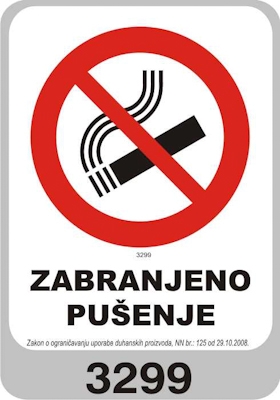 Naljepnica - Zabranjeno pušenje 2