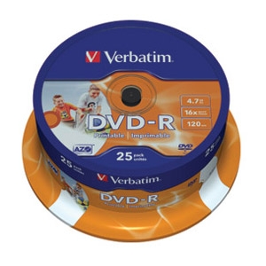DVD-R 4,7/120 16x spindl printable ...