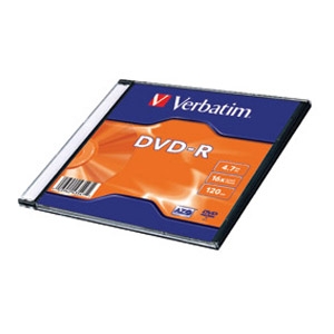 DVD-R 4,7/120 16x slim Mat Silver Verbatim