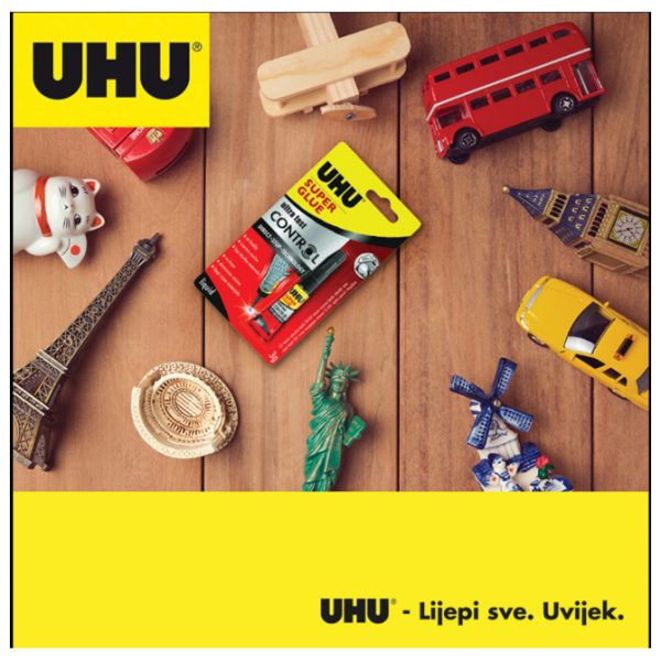 Ljepilo trenutačno  3g+1gratis Super glue(cianoakrilat) UHU L0182000 blister - Slika 2