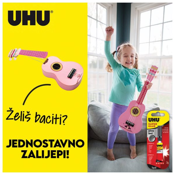 Ljepilo trenutačno  3g+1gratis Super glue(cianoakrilat) UHU L0182000 blister - Slika 4