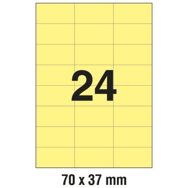 Etikete ILK  70x37 mm pk100L Zweckform 3451 žute