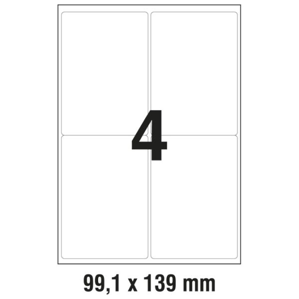 Etikete LK  99,1x139 mm odljepljive polyester pk20L Zweckform L4774REV-20 bijele