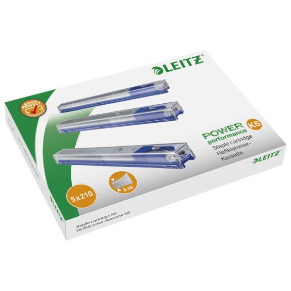 Spajalice strojne u kazeti K12 od 56-80 listova pk5 Leitz 55940000 crvene - Slika 2