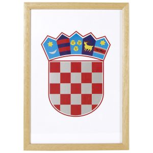 Grb RH uokvir drvo Art