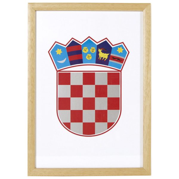 Grb RH uokvir drvo Art