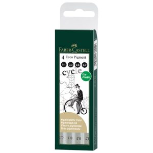 Flomaster za tehničko crtanje pk4 Ecco Pigment Faber-Castell 166004 crni blister