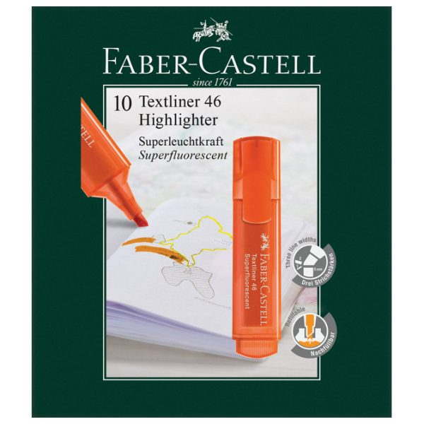 Signir 1-5 mm 46 Superfluorescent Faber-Castell 154615 narančasti - Slika 3