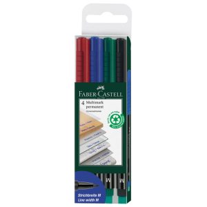 Marker permanentni 1,0 mm Multimark Faber-Castell 152504/4boje