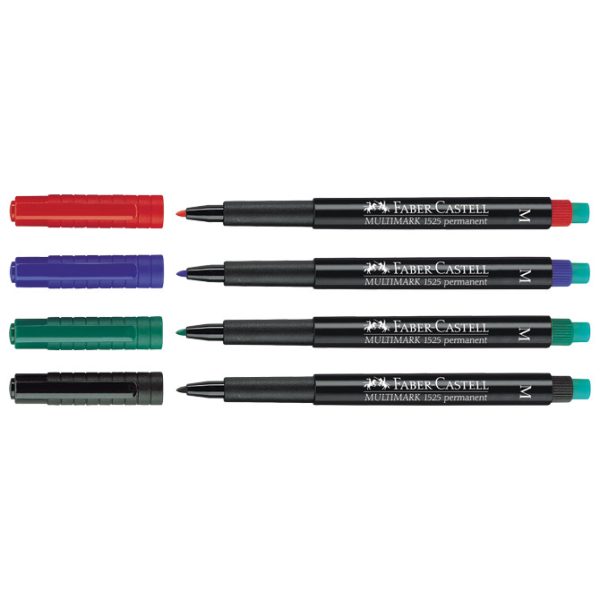 Marker permanentni 1,0 mm Multimark Faber-Castell 152504/4boje - Slika 2