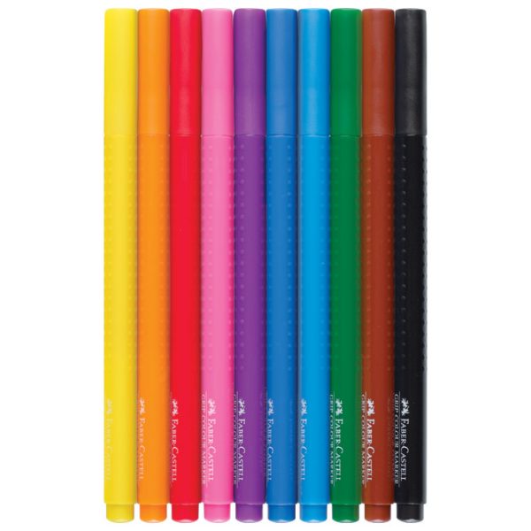 Flomaster školski  10boja Grip Faber-Castell 155310 blister - Slika 2