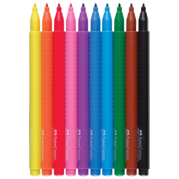 Flomaster školski  10boja Grip Faber-Castell 155310 blister - Slika 3