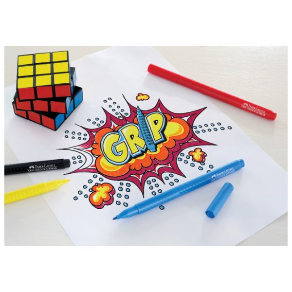 Flomaster školski  10boja Grip Faber-Castell 155310 blister - Slika 4