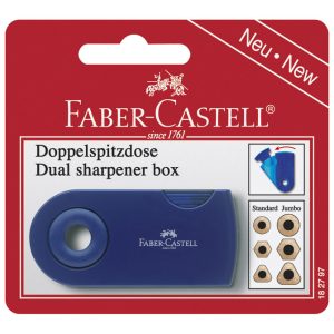 Šiljilo pvc s pvc kutijom 2rupe Sleeve Twin Faber-Castell 182797 sortirano blister