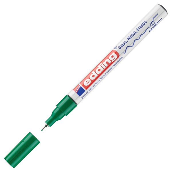 Marker permanentni lakirajući 0,8 mm Edding 780 zeleni