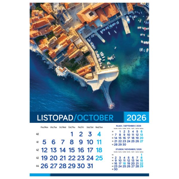 Kalendar "More 2026" 13 listova, spirala - Slika 3