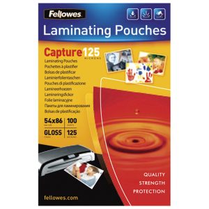 Folija za plastificiranje 125my 54x86 mm sjajna pk100 Fellowes 5306302