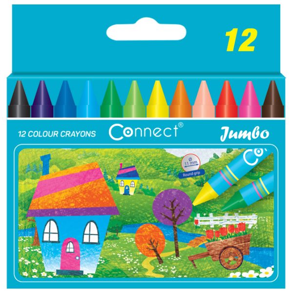 Boje voštane 12boja kartonska kutija Jumbo Connect