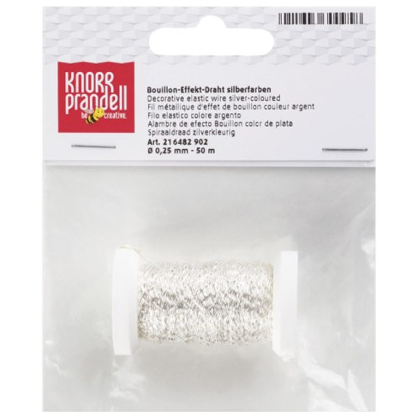 Žica ukrasna srebrna fi-0,25 mmx 50m-špula Knorr Prandell 21-6482902 blister - Slika 2