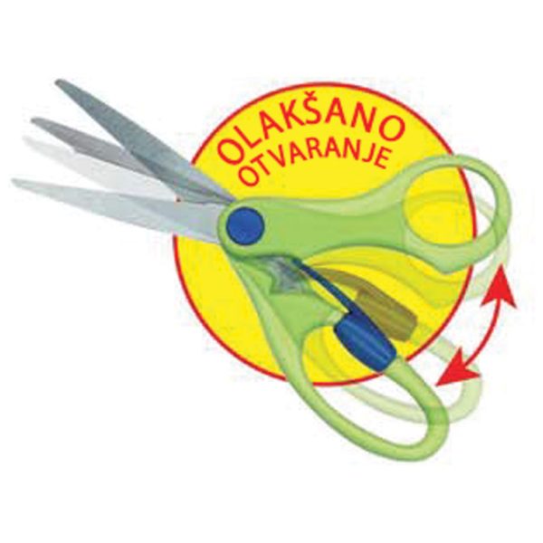 Škare školske 13 cm oble s mjerilom Connect sortirano - Slika 3