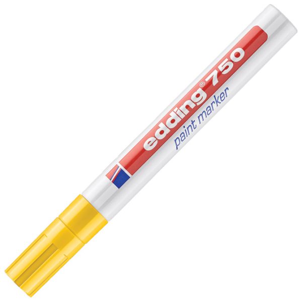 Marker permanentni lakirajući 2-4 mm Edding 750 žuti - Slika 2