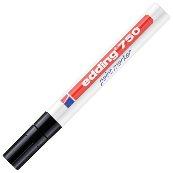 Marker permanentni lakirajući 2-4 mm Edding 750 crni - Slika 2