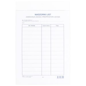 Ploča plexi - za nadzorni list