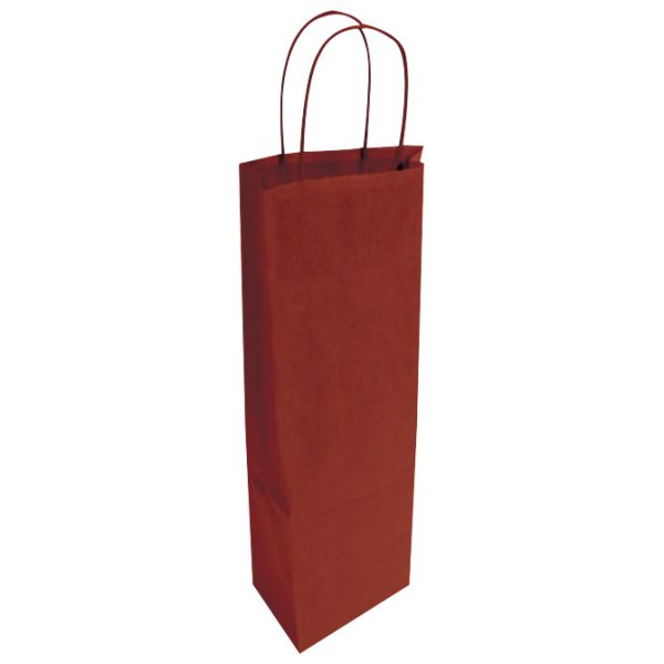 Vrećice ukrasne-boca natron 14x38x8 cm pletena ručka pk50 Duga crvene