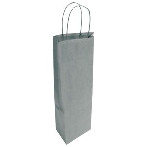 Vrećice ukrasne-boca natron 14x38x8 cm pletena ručka pk50 Duga srebrne