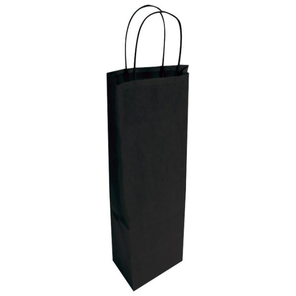 Vrećice ukrasne-boca natron 14x38x8 cm pletena ručka pk50 Duga crne