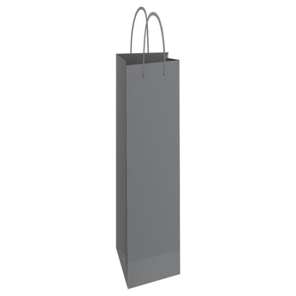 Vrećice ukrasne-boca 13x40x8 cm sjajna plastifikacija Fornax srebrne