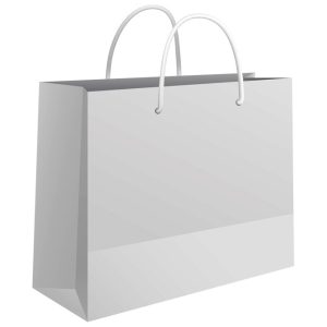 Vrećice ukrasne 24x16x7 cm sjajna plastifikacija Fornax bijele