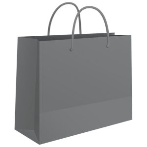Vrećice ukrasne 24x16x7 cm sjajna plastifikacija Fornax srebrne