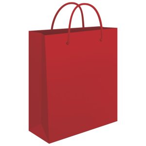 Vrećice ukrasne 34x39x10 cm sjajna plastifikacija Fornax crvene