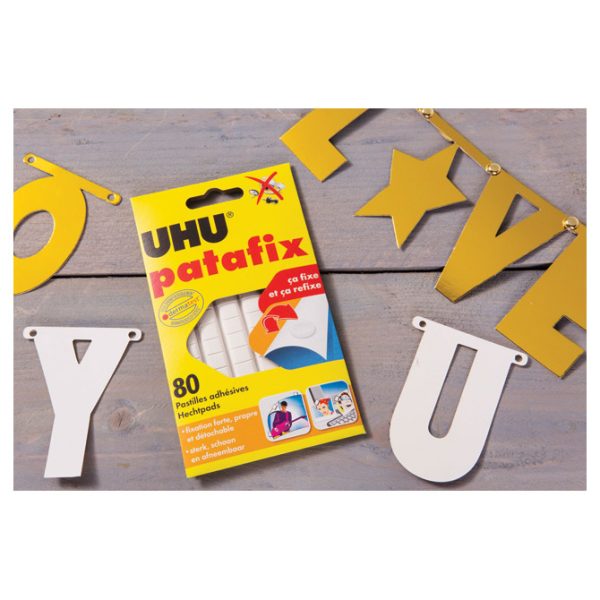 Ljepilo-jastučići 65g 80x Patafix UHU 48810 bijelo blister - Slika 2