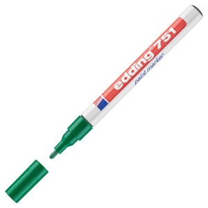 Marker permanentni lakirajući 1-2 mm Edding 751 zeleni