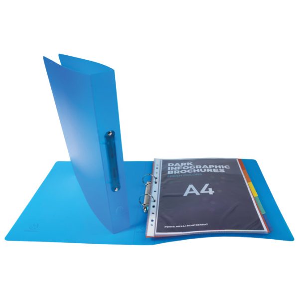 Mapa uložna 2ringa-fi30 mm A4 pp Chromaline Exacompta 54369E sortirano prozirna - Slika 2