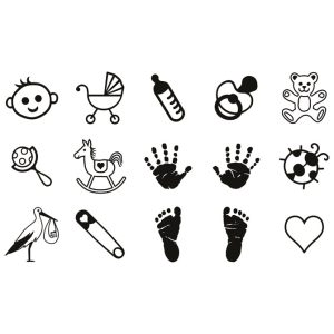 Žig s motivom Baby+jastučić pk15 Heyda 20-48884 85