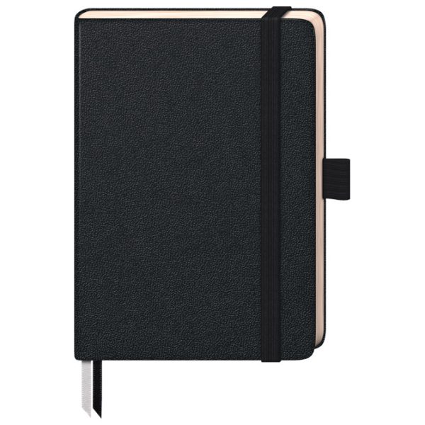Notes A6 karo 96L šamoa 80g s gumicom Kompagnon Brunnen 10-55218-05 crni - Slika 2