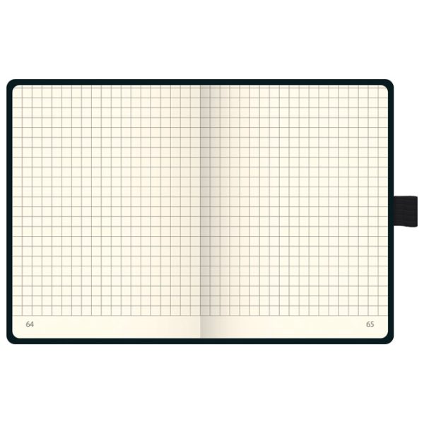 Notes A6 karo 96L šamoa 80g s gumicom Kompagnon Brunnen 10-55218-05 crni - Slika 3