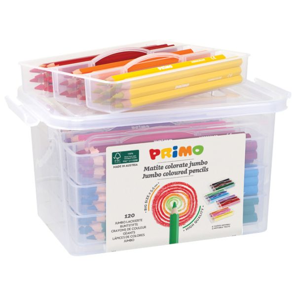 Boje drvene 120boja (10x12boja) u pp kutiji Jumbo Primo 511MAXI120 - Slika 2