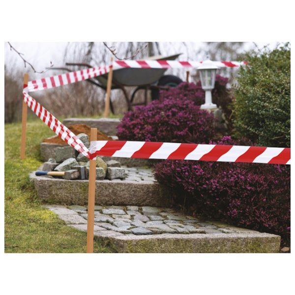 Traka za označavanje 80 mm/100m polietilen Tesa 58137 bijelo-crvena - Slika 2