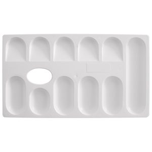 Paleta slikarska pravokutna 23x13 cm 11 posudica Educa bijela