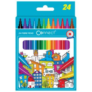 Flomaster školski 24boje Connect blister