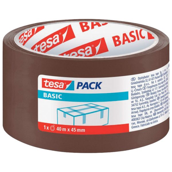 Traka ljepljiva 45 mm/40m akrilna Hot Melt Basic Tesa 58575 smeđa