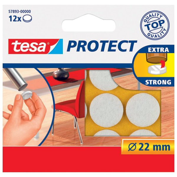 Podložak filc okrugli 22 mm pk12 Tesa 57893-0 bijeli!!