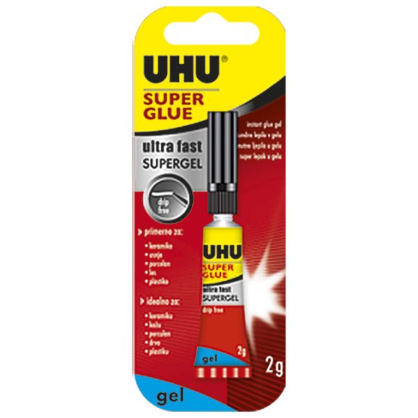 Ljepilo trenutačno  2g Super glue gel UHU blister - Slika 2