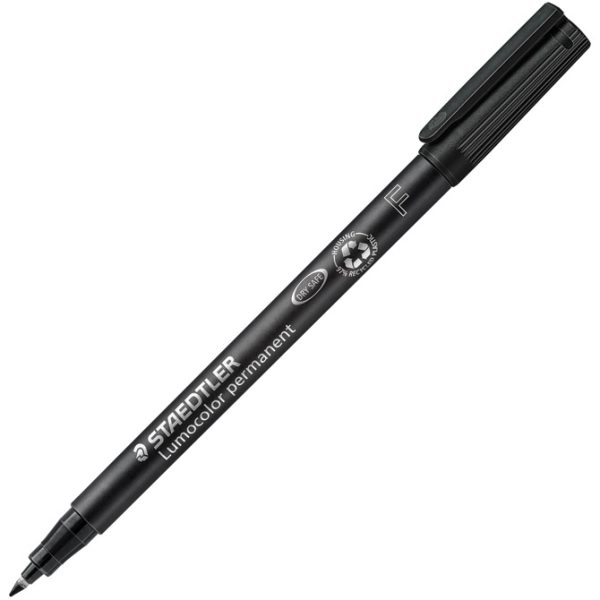 Marker permanentni 0,6 mm reciklirani Lumocolor Staedtler 318-9 crni