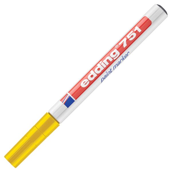 Marker permanentni lakirajući 1-2 mm Edding 751 žuti - Slika 2