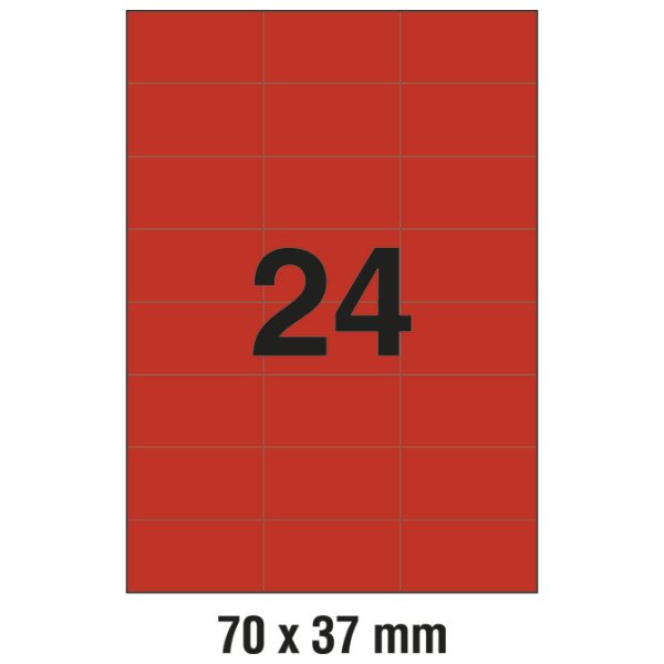 Etikete ILK  70x37 mm pk100L Zweckform 3448 crvene